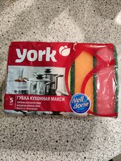 Губка для посуды, 5 шт, Макси, 10х7х2.9 см, York, 030040 - фото 9 от пользователя