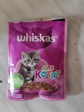 Корм для животных Whiskas, 75 г, для котят, 1-12 месяцев, кусочки в желе, телятина, пауч, G8462 - фото 9 от пользователя