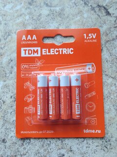 Батарейка TDM Electric, ААА (LR03, 24A), Alkaline, щелочная, 1.5 В, блистер, 4 шт, SQ1702-0006 - фото 8 от пользователя