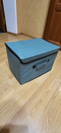 Кофр для хранения, с крышкой, 46х30х30 см, нетканое полотно, с ручкой, зеленый, Y4-7829 - фото 6 от пользователя