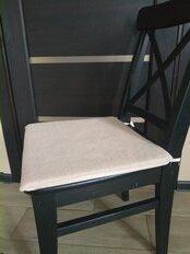 Сиденье мягкое 100% полиэстер, рогожка, 40х40 см, бежевое, Y8-2850 - фото 3 от пользователя
