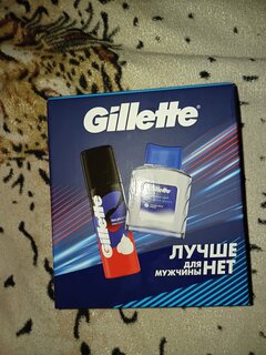 Набор подарочный мужской, Gillette, гель после бритья для чувствительной кожи 75 мл + пена для бритья 200 мл - фото 2 от пользователя