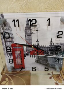 Часы настенные, кварцевые, 25х25 см, квадратные, Рубин, Лондон, 2525-119 - фото 2 от пользователя