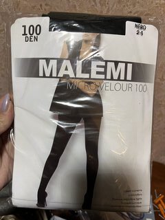 Колготки Malemi, Micro Velour, 100 DEN, р. 2, nero/черные, с шортиками и прозрачным мыском, 12 525 - фото 1 от пользователя