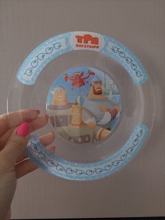 Тарелка детская стекло, Три Богатыря, 19.5 см, 310852 - фото 6 от пользователя