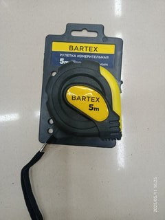 Рулетка 5 м, обрезиненный пластик, 25 мм, с фиксатором, Bartex, 68G-5025, JB-47/05 - фото 7 от пользователя