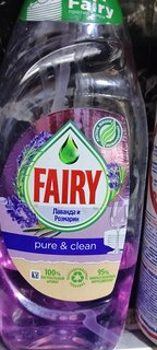 Средство для мытья посуды Fairy, Pure &amp; Clean Лаванда и Розмарин, 650 мл - фото 3 от пользователя