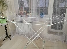 Сушилка для белья напольная, 20 м, 189х53.5х114 см, складная, 22 прута, 17 кг, белая, Nika, СБ2Б - фото 4 от пользователя