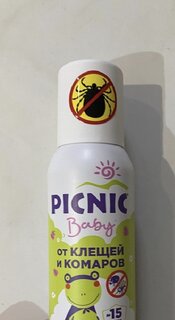 Репеллент от комаров, клещей, аэрозоль, для детей, Picnic, Baby, 125 мл - фото 5 от пользователя