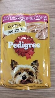 Корм для животных Pedigree, 80 г, для собак миниатюрных пород, паштет, курица, F5881 - фото 5 от пользователя