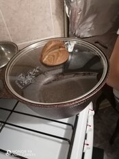 Кастрюля алюминий, антипригарное покрытие, 4 л, с крышкой, крышка стекло, Kukmara, Granit Ultra, кга42а, красная - фото 2 от пользователя