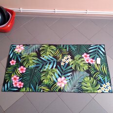Полотенце пляжное 70х140 см, 100% полиэстер, цветное, Монстера, зеленое, Китай, Y9-308 - фото 8 от пользователя