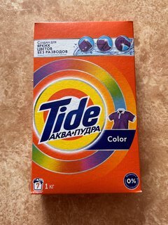 Стиральный порошок Tide, 1 кг, автомат, для цветного белья, Color - фото 6 от пользователя