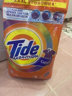 Стиральный порошок Tide, 6 кг, автомат, для цветного белья, Color - фото 6 от пользователя