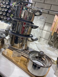 Кастрюля нержавеющая сталь, 2.4 л, с крышкой, крышка стекло, Daniks, Верма, CW-S071-18, индукция - фото 3 от пользователя
