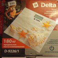 Весы напольные электронные, Delta, D-9226/1 Ракушки, стекло, до 180 кг, 30х30 см, LCD-дисплей - фото 8 от пользователя