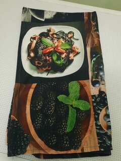 Полотенце кухонное 40х73 см, 190 г/м2, 100% хлопок, саржа, Этель, черное, Россия, 4136488 - фото 2 от пользователя