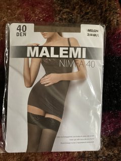 Чулки для женщин, Malemi, Nimfa, 40 DEN, melon/бежевые, р. 3 - фото 3 от пользователя