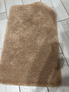 Коврик для ванной, 0.5х0.8 м, полиэстер, бежевый, A090015 - фото 4 от пользователя