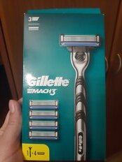 Станок для бритья Gillette, Mach3, для мужчин, 5 сменных кассет - фото 8 от пользователя