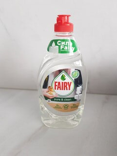 Средство для мытья посуды Fairy, Pure &amp; Clean, 650 мл - фото 2 от пользователя