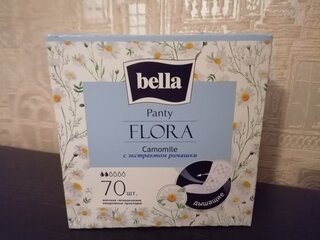 Прокладки женские Bella, Panty Flora Camomile, ежедневные, 70 шт, с экстрактом ромашки, BE-021-RZ70-008 - фото 1 от пользователя