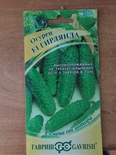 Семена Огурец, Гирлянда F1, цветная упаковка, Гавриш - фото 8 от пользователя