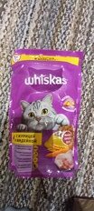 Корм для животных Whiskas, 350 г, для взрослых кошек 1+, сухой, курица/индейка, подушечки с паштетом, пакет - фото 7 от пользователя