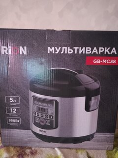 Мультиварка Rion, GB-MC38, 12 программ, 5 л, 860 Вт, тефлоновое покрытие чаши, антипригарное покрытие - фото 6 от пользователя