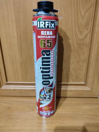 Пена монтажная Irfix, Optima, профессиональная, 65 л, 800 мл, летняя, 10021 - фото 3 от пользователя