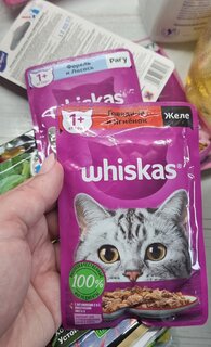 Корм для животных Whiskas, 75 г, для взрослых кошек 1+, желе, говядина/ягнятина, пауч, G8457 - фото 4 от пользователя