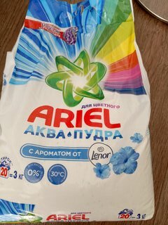 Стиральный порошок Ariel, 3 кг, автомат, для цветного белья, Ленор Эффект Воздушная свежесть - фото 1 от пользователя