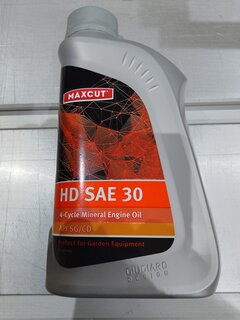 Масло машинное минеральное, для четырехтактного двигателя, SAE 30, Maxcut, 4T Hd, 1 л, 850930705 - фото 6 от пользователя