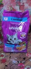 Корм для животных Whiskas, 1900 г, для взрослых кошек 1+, сухой, лосось, подушечки с паштетом, пакет - фото 2 от пользователя