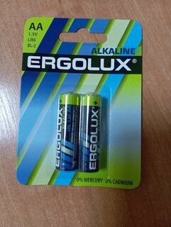 Батарейка Ergolux, АА (LR6, 15A), Alkaline, щелочная, 1.5 В, блистер, 2 шт, 11747 - фото 4 от пользователя