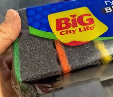 Губка для посуды 5 шт, Black, 10х6.5х4 см, с волнистой поверхностью, Big City Life, 14410025 - фото 1 от пользователя