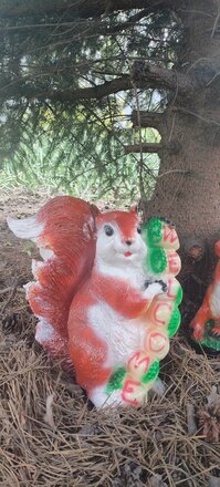 Фигурка садовая Белка с желудями, 25х25 см, гипс, 12 - фото 1 от пользователя