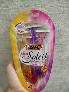 Станок для бритья Bic, Miss Soleil Color, для женщин, 4 шт, одноразовые, 931539 - фото 4 от пользователя