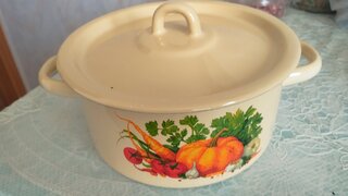 Кастрюля эмалированная сталь, 2 л, с крышкой, крышка сталь, цилиндрическая, Сибирские товары, С1610.П/С1610.3/С1610/*79/*67, в ассортименте - фото 6 от пользователя