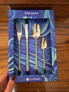 Набор столовых приборов нержавеющая сталь, 24 предмета, Daniks, Element - фото 2 от пользователя