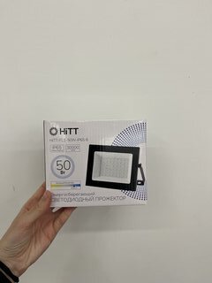 Прожектор светодиодный, HiTT, FL1, 50 Вт, 6500 К, IP65, 4250 Лм, черный, 2010004 - фото 2 от пользователя