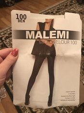 Колготки Malemi, Micro Velour, 100 DEN, р. 3, nero/черные, с шортиками и прозрачным мыском, 12 525 - фото 5 от пользователя