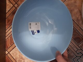 Салатник стеклокерамика, круглый, 21х9.3 см, Diwali Light Blue, Luminarc, P2614, голубой - фото 1 от пользователя