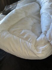 Одеяло евро, 200х220 см, Лебяжий искусственный пух, 350 г/м2, зимнее, чехол полиэстер, кант, Selena, в ассортименте - фото 3 от пользователя