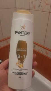 Шампунь, бальзам-ополаскиватель для сухих и поврежденных волос, Pantene Pro-V, 3в1 Интенсивное восстановление, 360 мл - фото 3 от пользователя