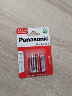 Батарейка Panasonic, ААА (R03, 24D), Zinc-carbon, солевая, 1.5 В, блистер, 4 шт - фото 2 от пользователя