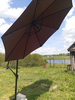 Зонт садовый 3х3х2.5 м, коричневый, со стальной опорой, Green Days, Laguna - фото 1 от пользователя