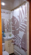 Штора для ванн 180х180 см, полиэстер, Монстера коричневая, STSC7490A - фото 9 от пользователя