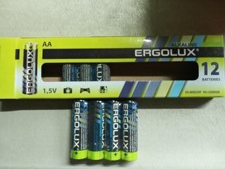 Батарейка Ergolux, АА (LR6, 15A), Alkaline, щелочная, 1.5 В, коробка, 12 шт, 11749 - фото 3 от пользователя