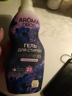 Гель для стирки Aroma Drop, 1 л, универсальный, Лаванда и ваниль 2в1 - фото 2 от пользователя